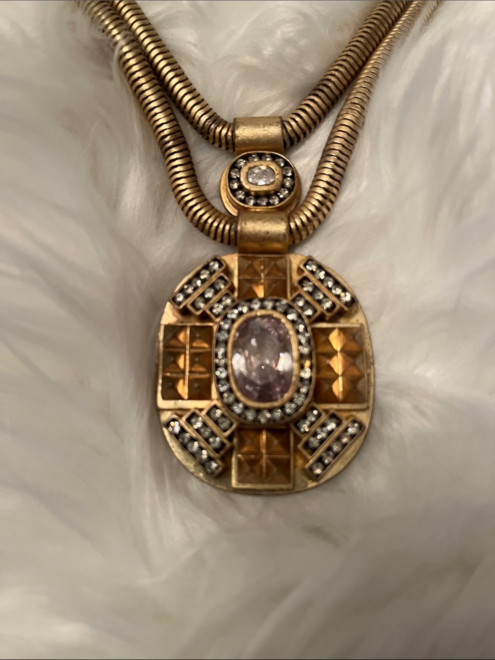 Juicy Couture Gold Statement Pendant Necklace - Elegant Women's Jewelry